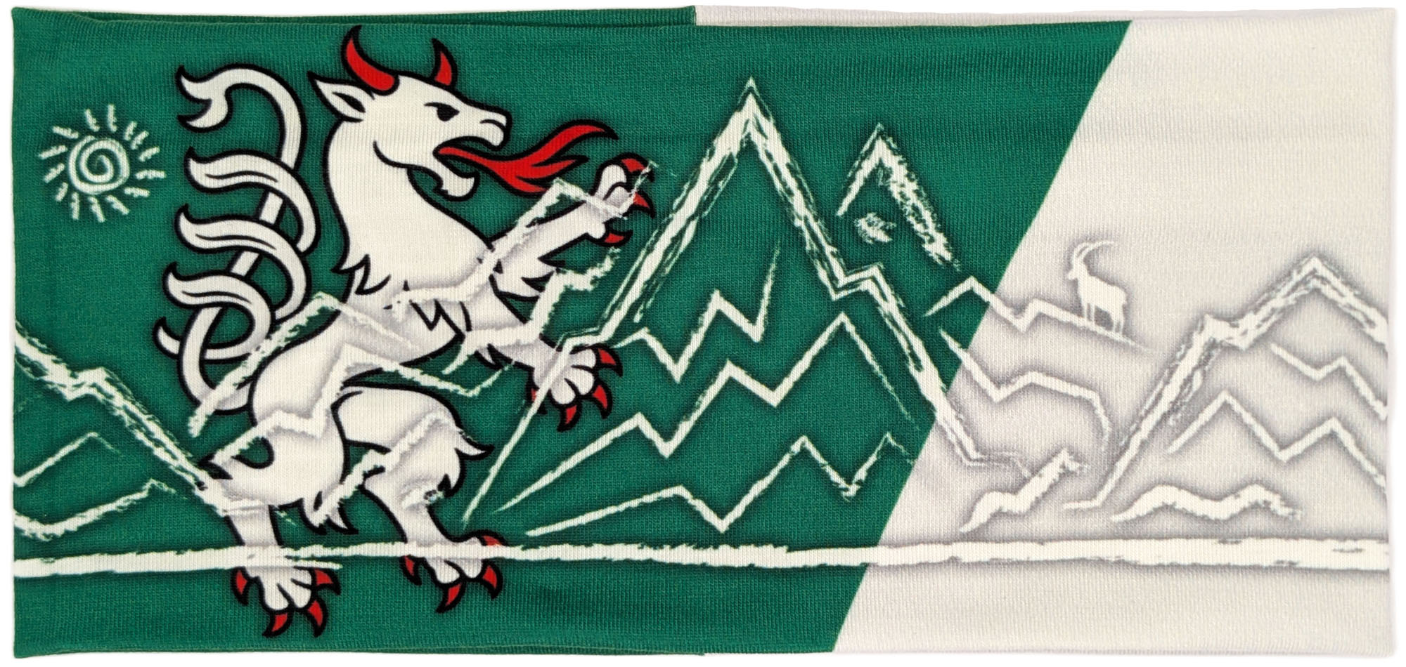 Stirnband Steiermark Panther Grün/Weiß